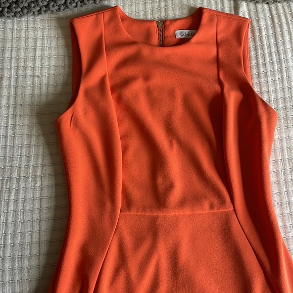 Calvin Klein Sleeveless Sheath Dress orange size 2 - Picture 4 of 6